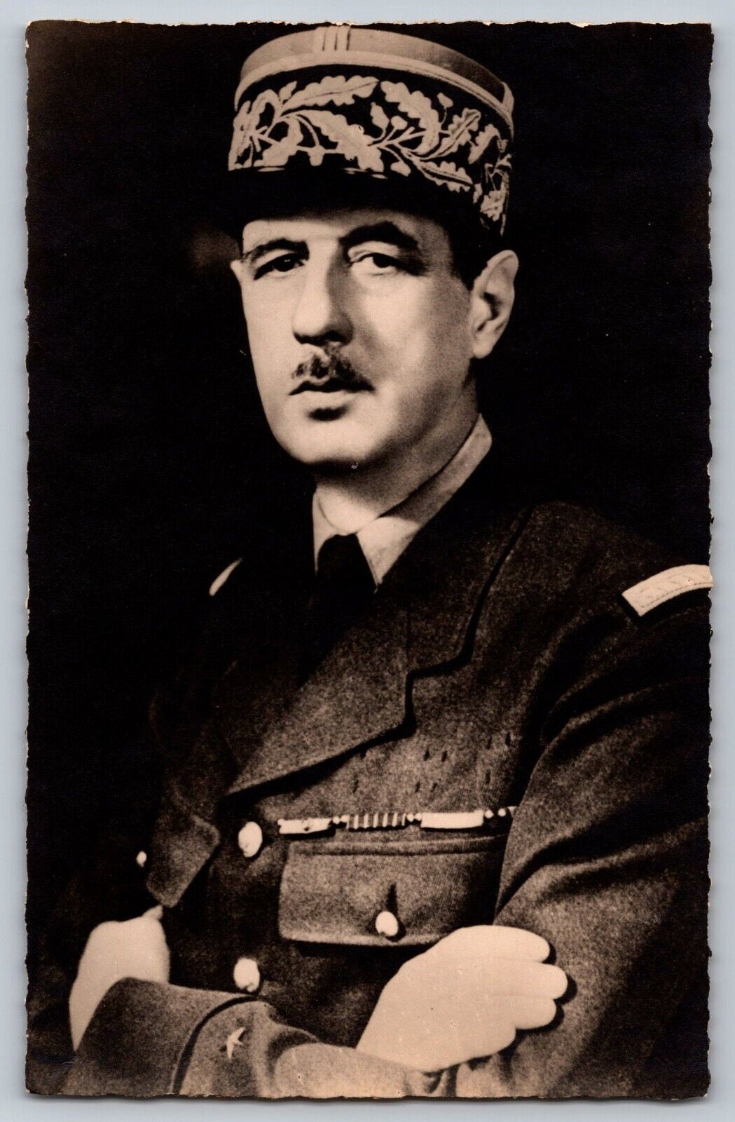 General Charles de Gaulle photo Postcard WW2 Icon of France’s Fifth Republic