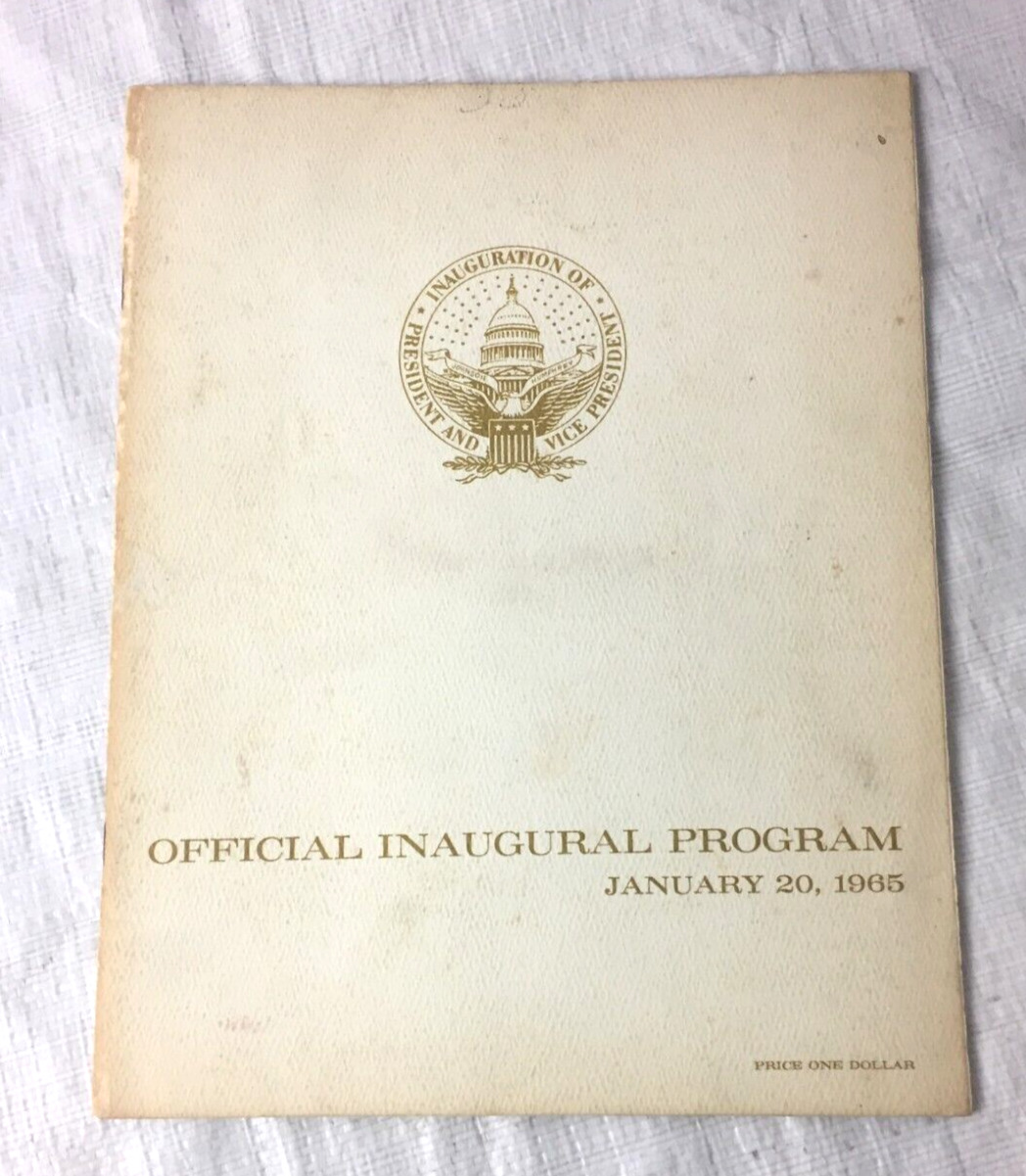 OFFICIAL INAUGURAL PROGRAM JANUARY 20 1965 PRESIDENTIAL INAUGURATIOn