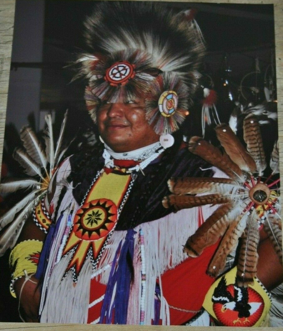 Vintage Bob Dunn Original Photo of a Native Dressed for Soboba Pow Wow  