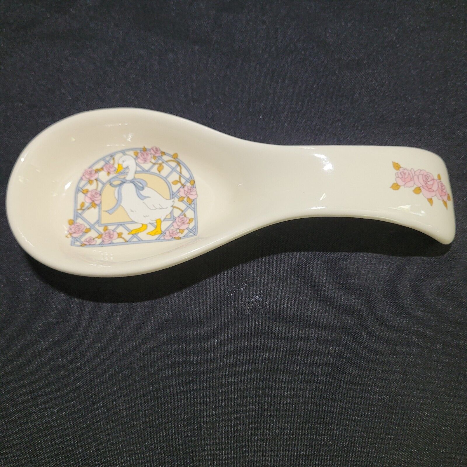 Vintage Country Goose Duck Ceramic Spoon Rest 1990s
