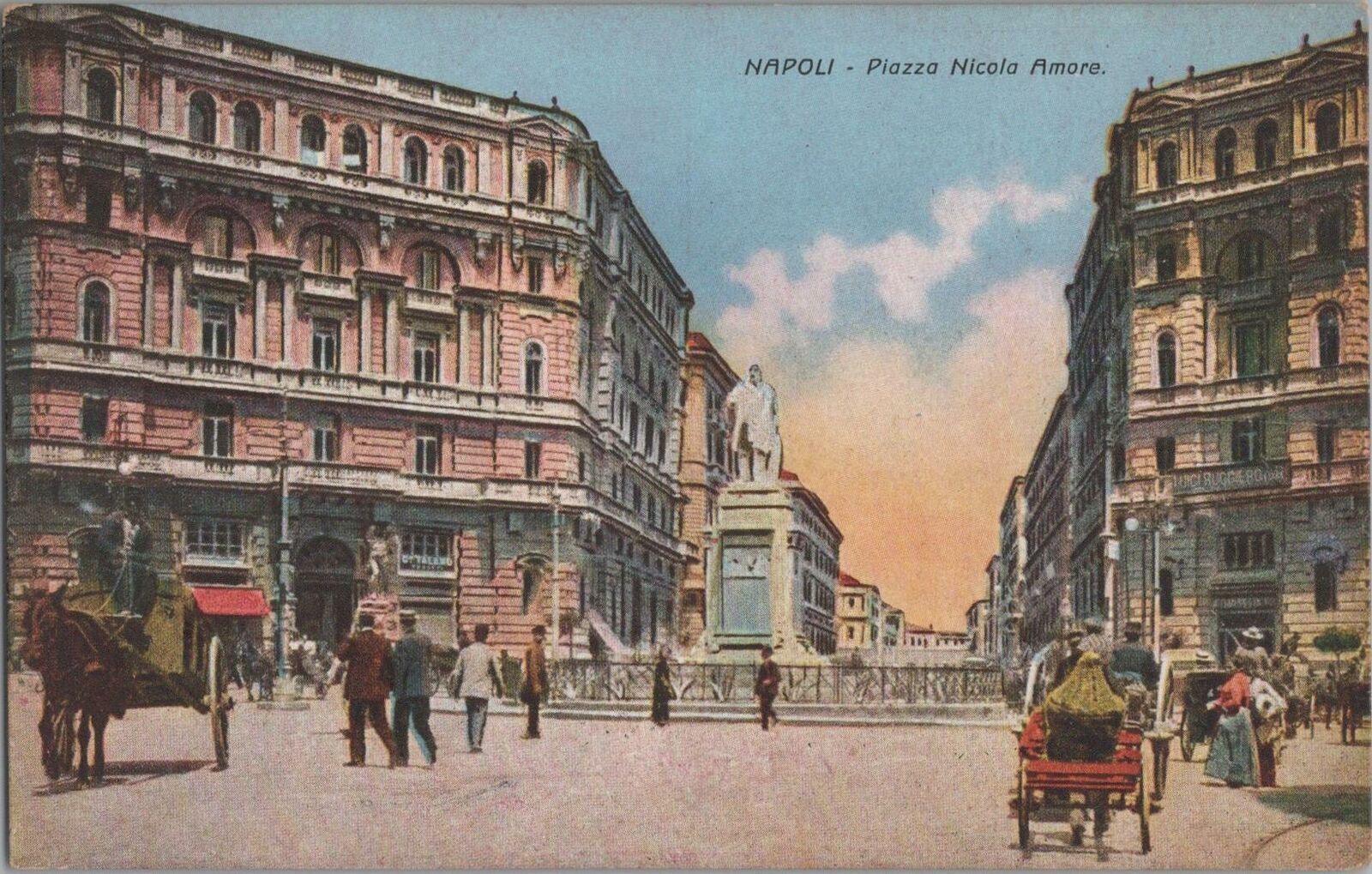 Postcard Piazza Nicola Amore Napoli Italy 