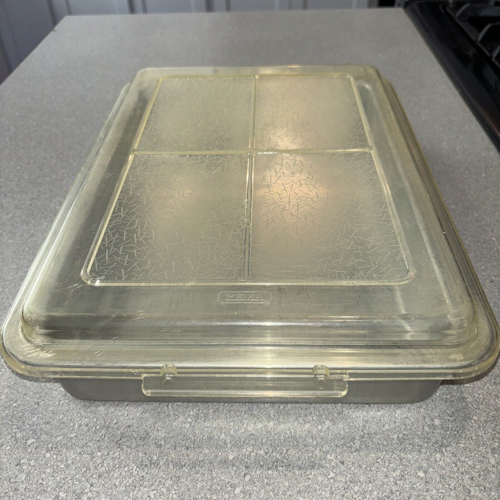 Vintage Rema Air Bake Double Wall Insulated Aluminum 9x13x2 1/4 Baking Pan w/Lid