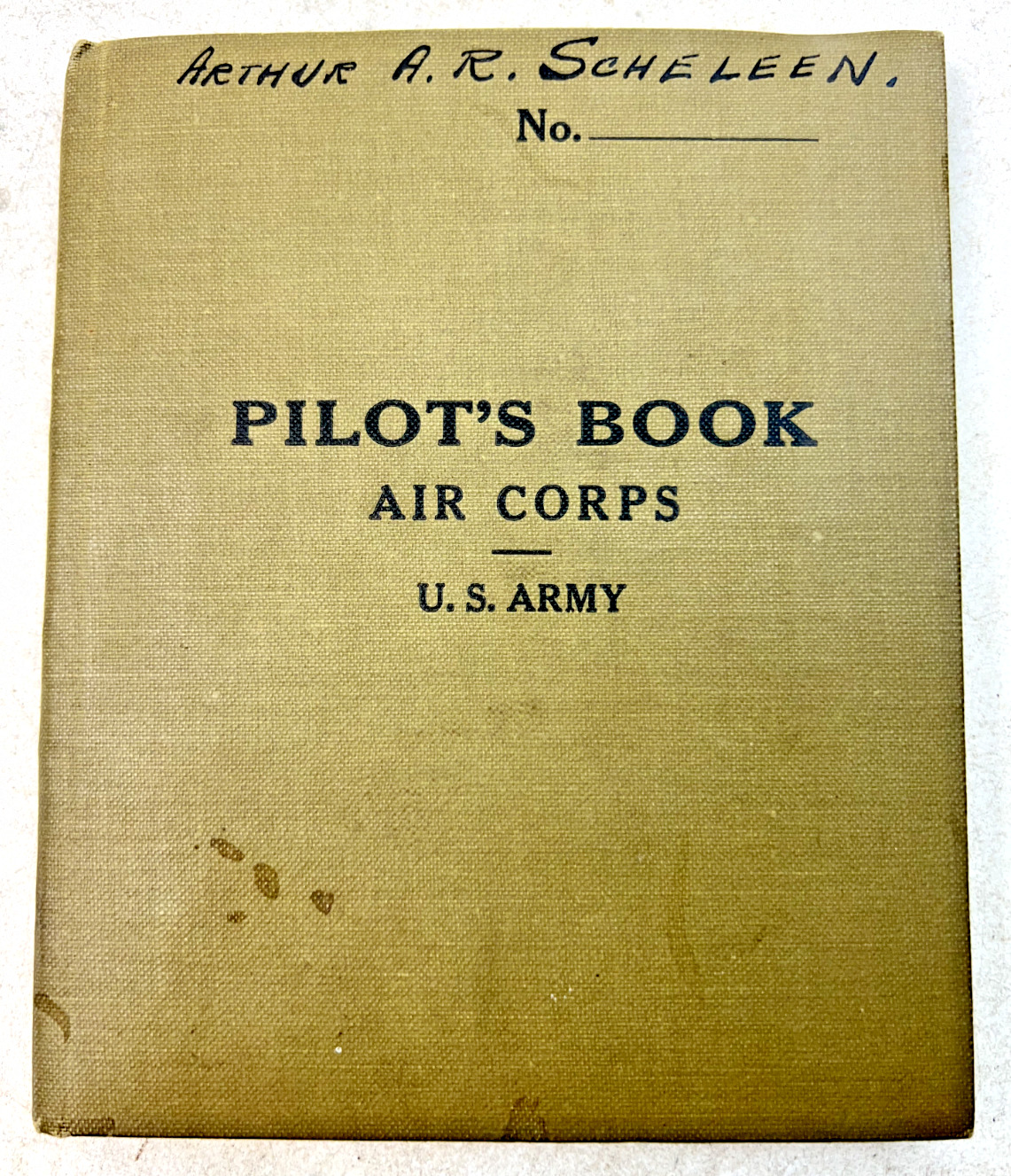 Antique Rare 1919-1931 Pilot's Log Book Air Corps U.S. Army