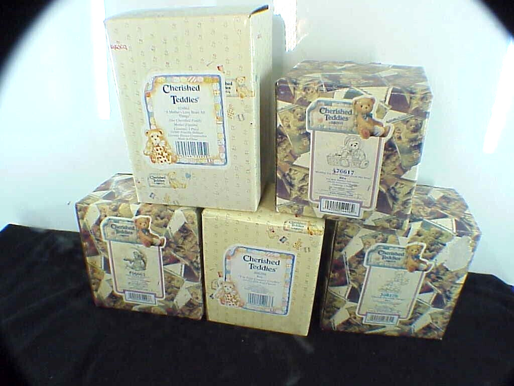 Lot of 5 Cherished Teddies Assorted Figurines In Boxes - Lot #1