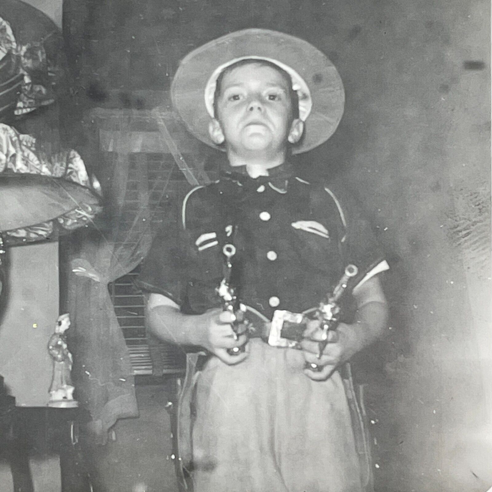 TF Photograph Boy Cowboy Mean Face Look 1950\'s
