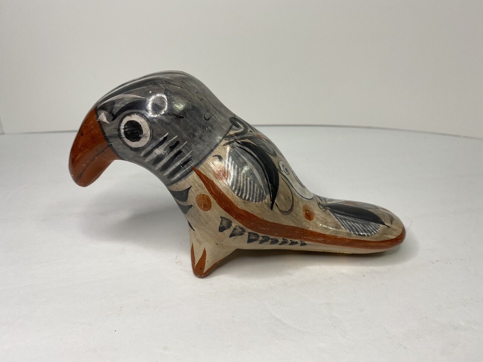 Tonala Mexican Pottery Bird Toucan 