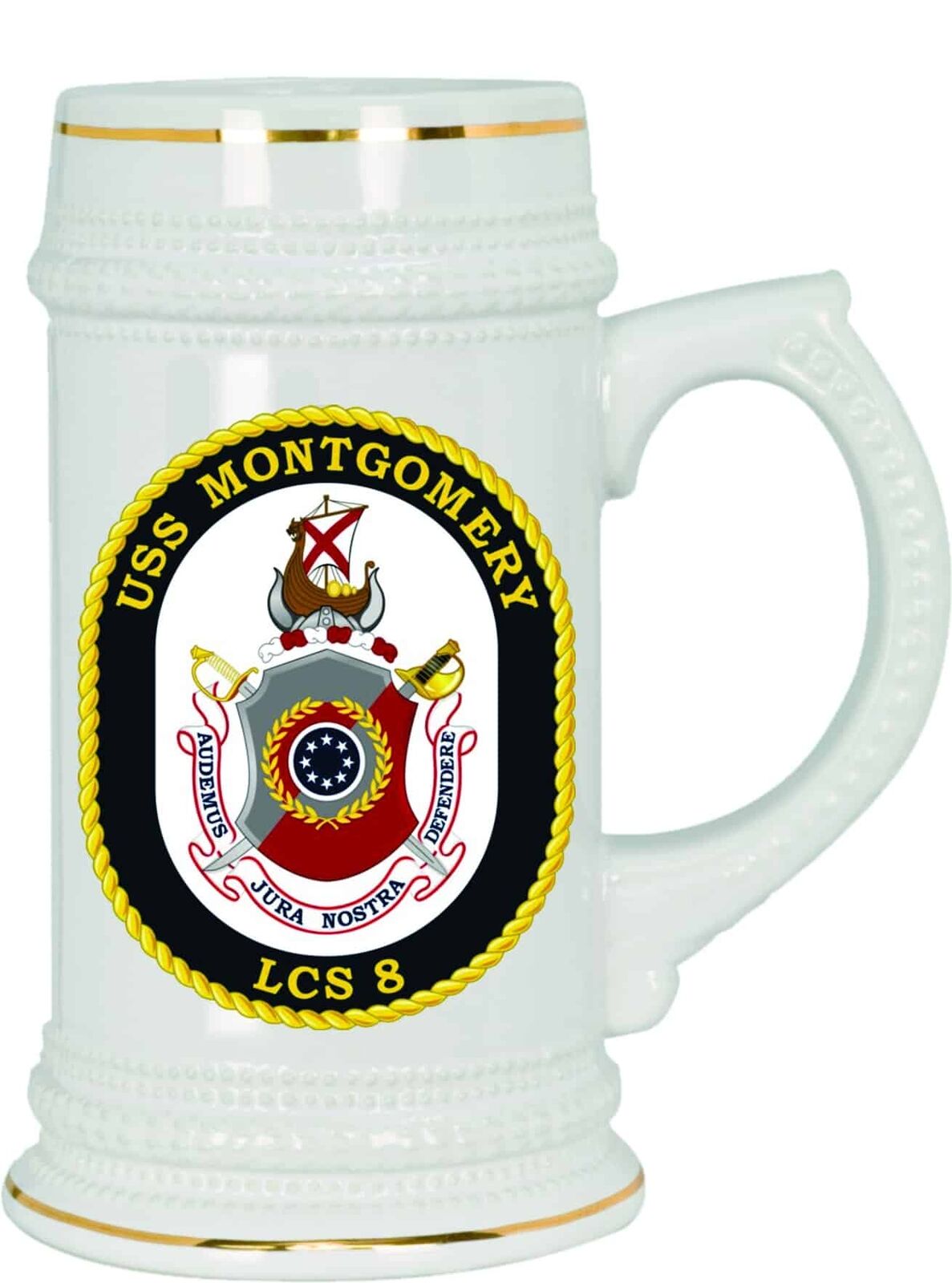 USS Montgomery LCS-8 Stein, Ceramic, 18 ounces, Navy gift