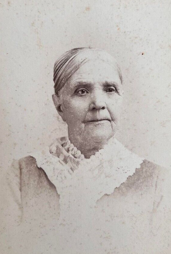 Old Victorian Woman's Portrait Cabinet Card Photo 1800s -Dereich, Lyons, NY