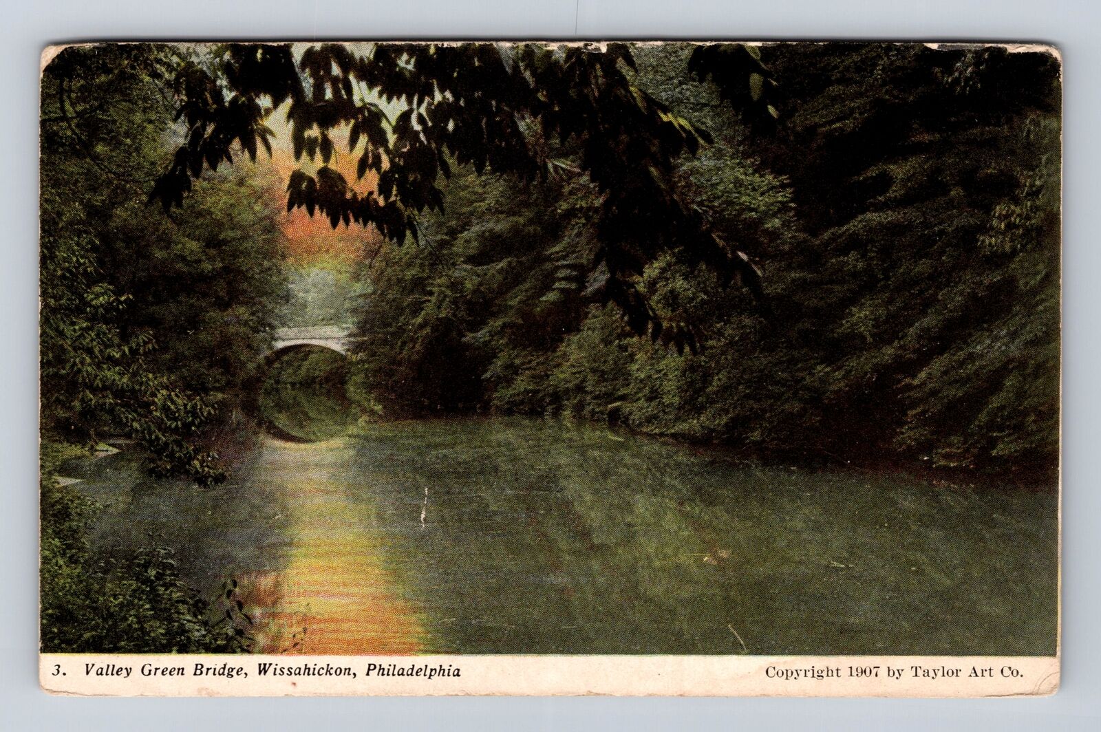 Philadelphia PA- Pennsylvania, Valley Green Bridge, Antique, Vintage Postcard