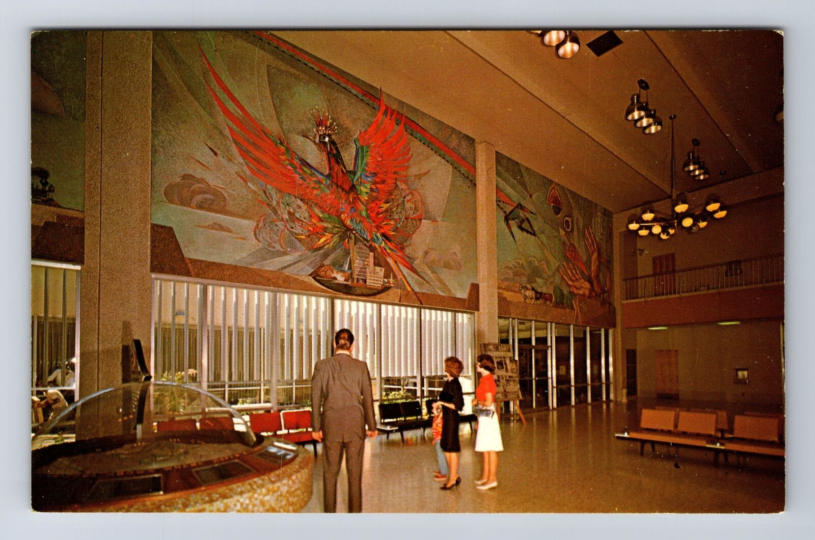 Phoenix AZ-Arizona, Sky Harbor Airport, Antique, Vintage Postcard