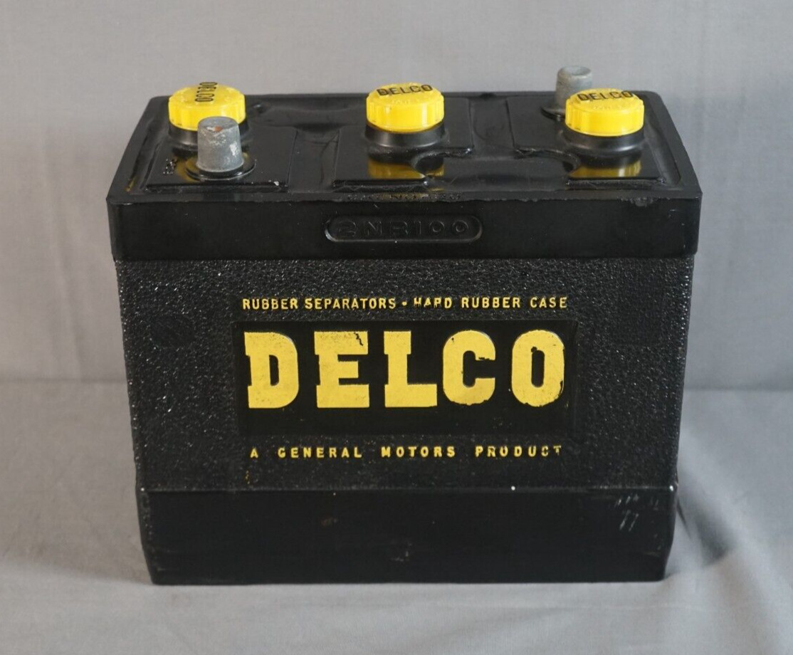 Vtg Delco Extra Duty Battery Rubber Separators Hand Rubber Case - Dry