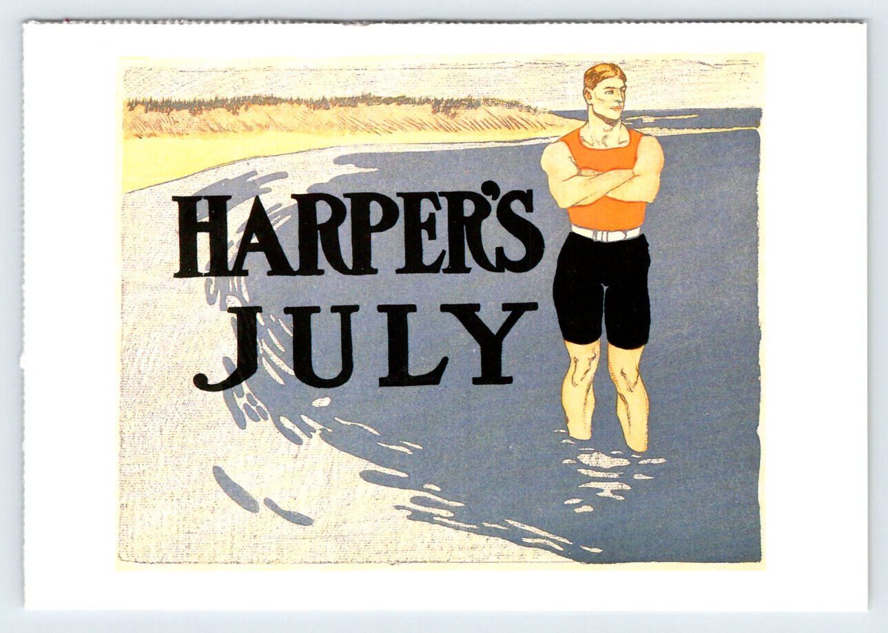 July 1899 Harper\'s Magazine Edward Penfield Reprint Postcard BRL18