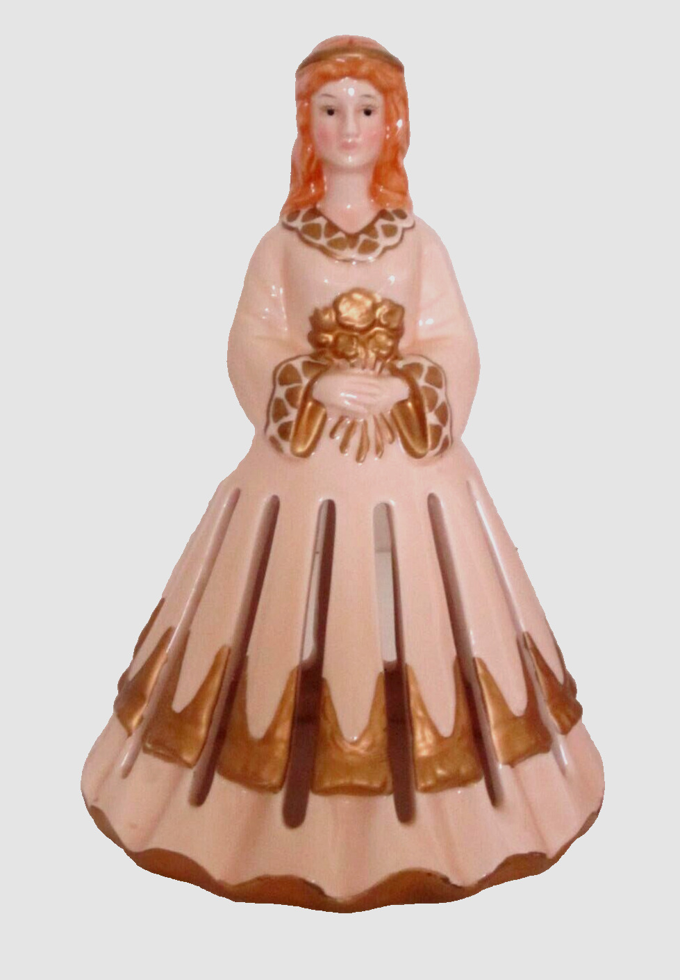 Lillian Vernon Vintage 1970's Ceramic Angel Lady Slotted Napkin Holder