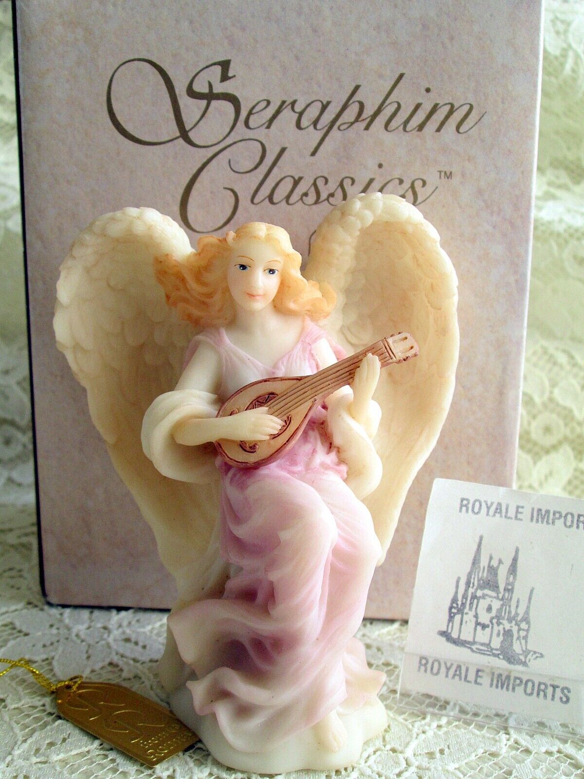 Seraphim Classics Angel Lydia Mandolin Winged Poet 63664 Box Roman Inc