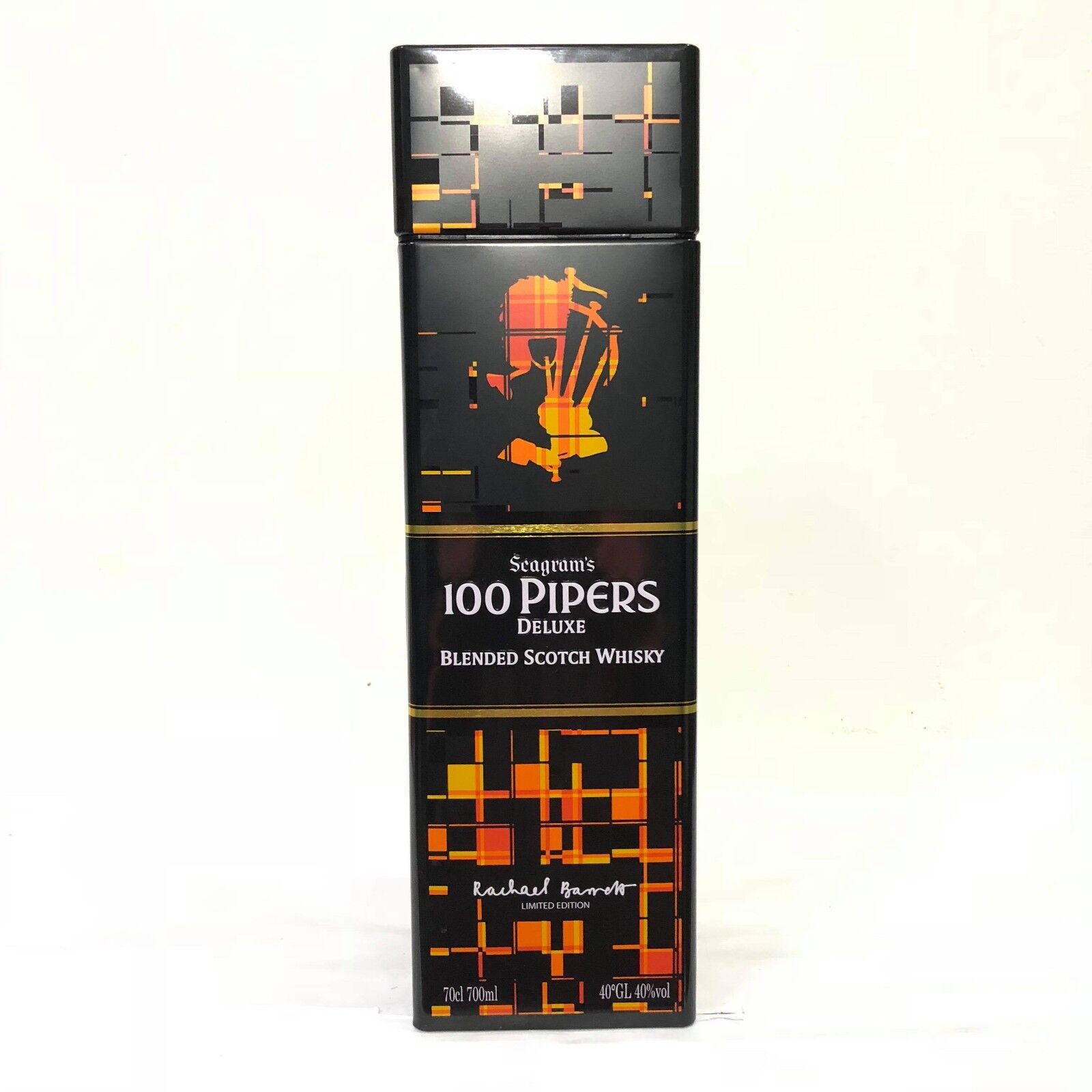Seagram\'s 100 Pipers Empty Tin Box Rachael Barrett Limited Edition