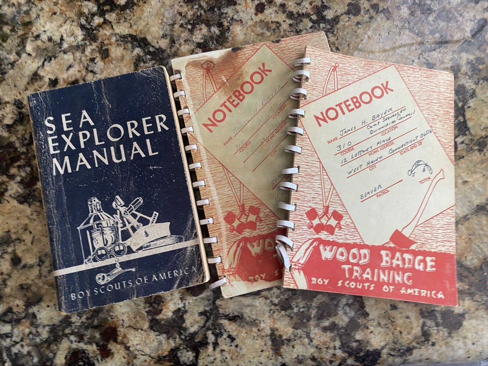 Vintage Boy Scout Book 1950’s And 2 Notebooks