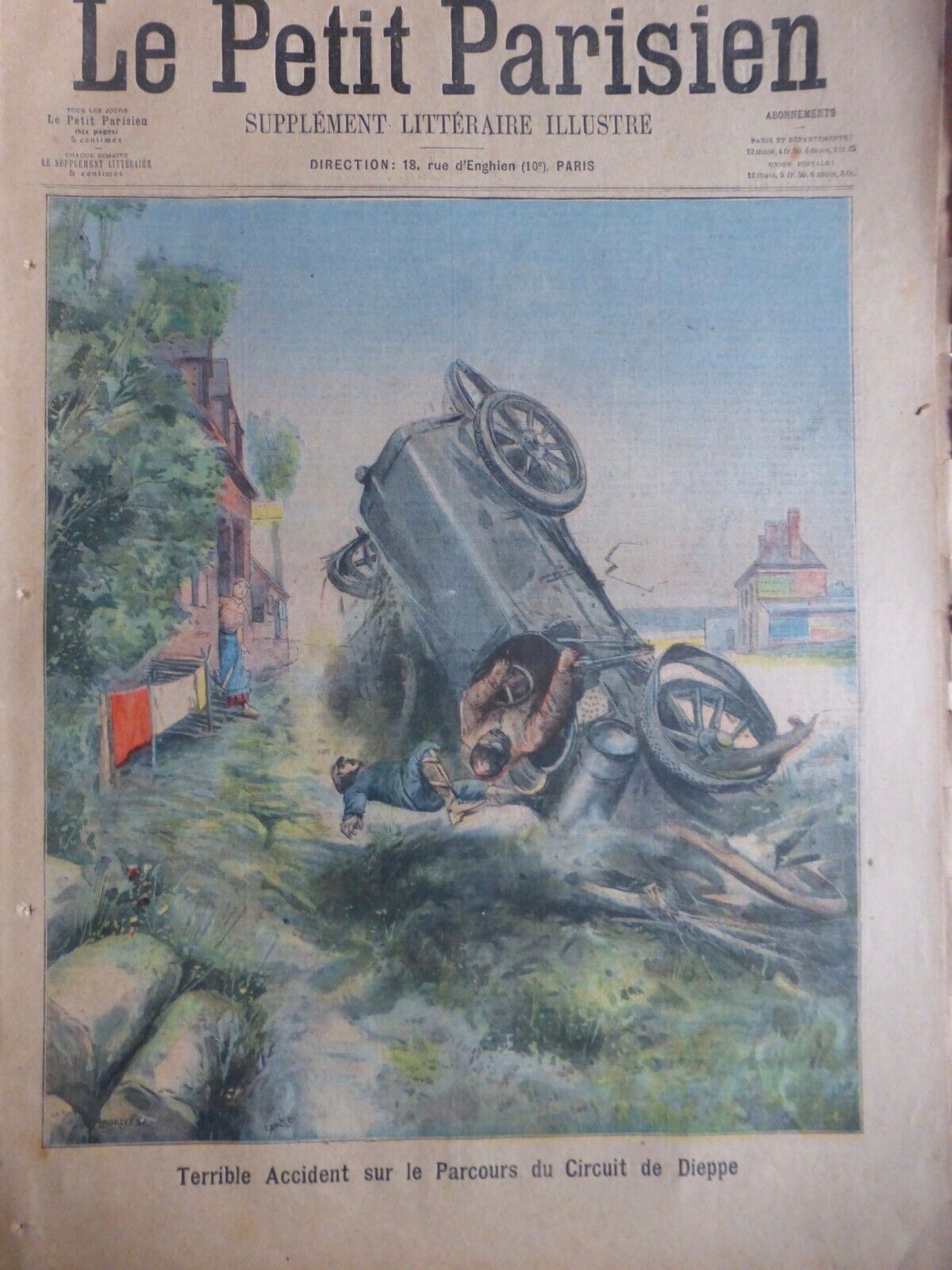 1905 1925 Racing Car Accident 12 Old Newspapers