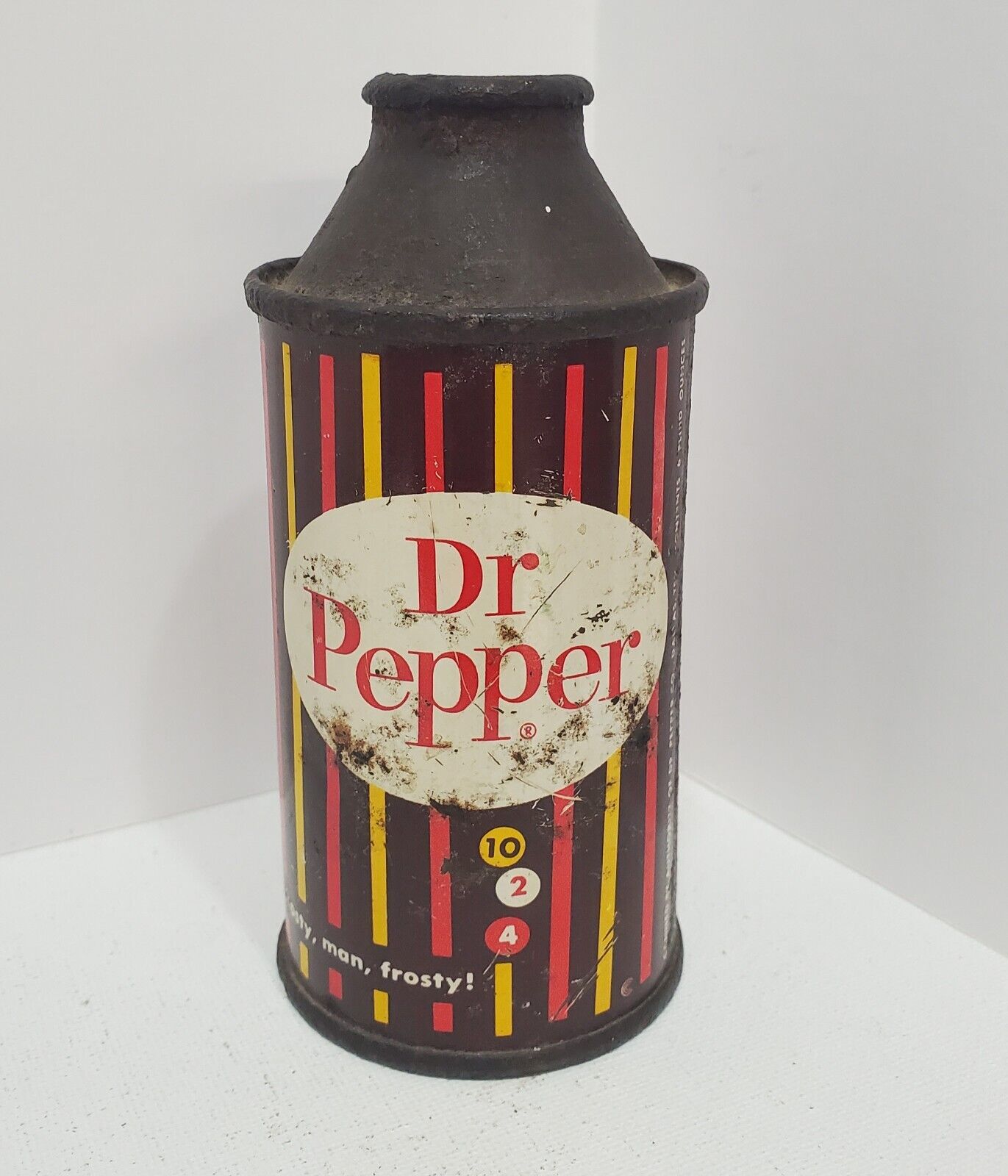 Dr Pepper 6oz Cone Top Soda Can. Canned In Dallas, TX. 