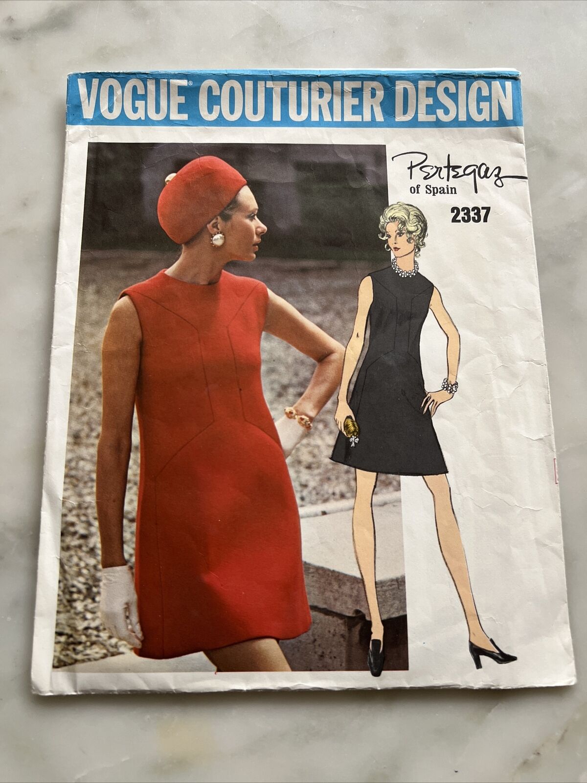 Vintage Vogue Couturier Design Pertegaz Dress Pattern #2337 size 10