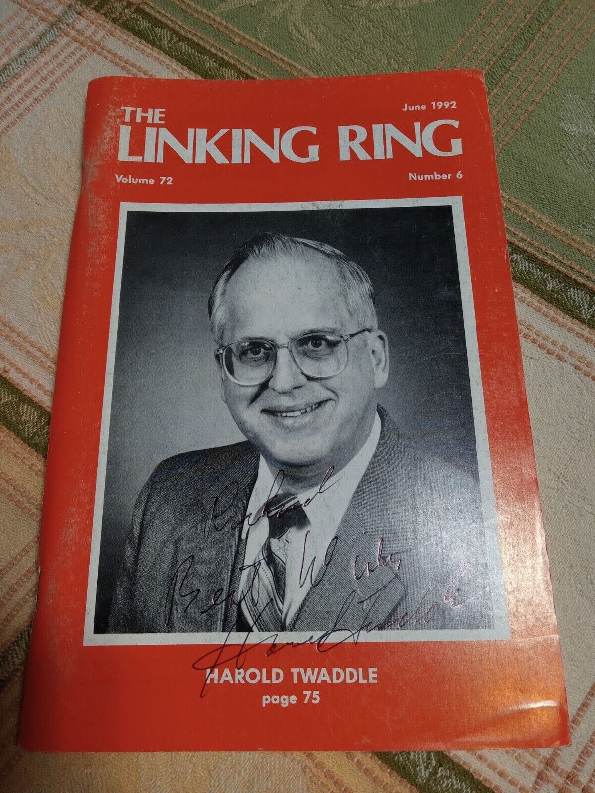 The Linking Ring June 1992 Harold Twaddle Autographed Issue Magic