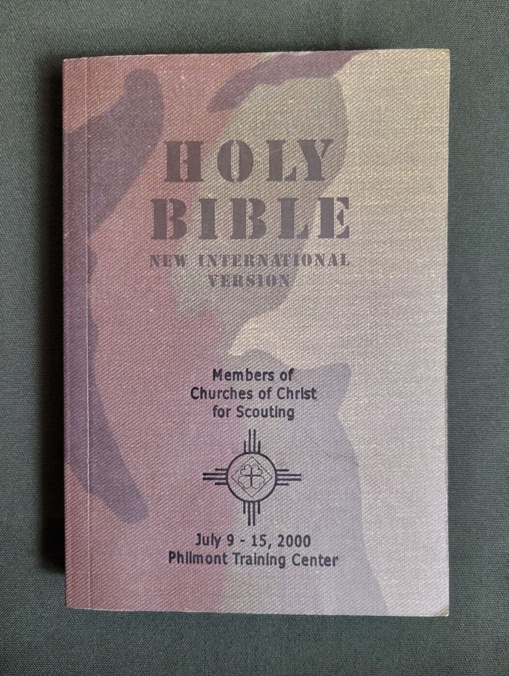 Philmont Training Center NIV, Camo-covered Holy Bible, Churches of Christ