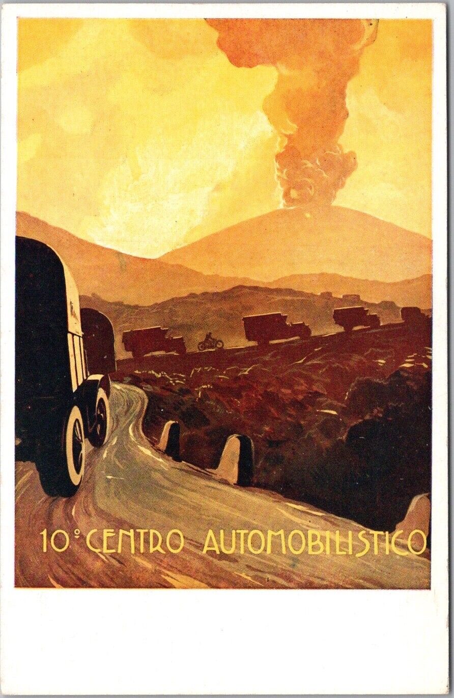 Italian Automobile Car Advertising Postcard 10 CENTRO AUTOMOBILISTICO Poster Art