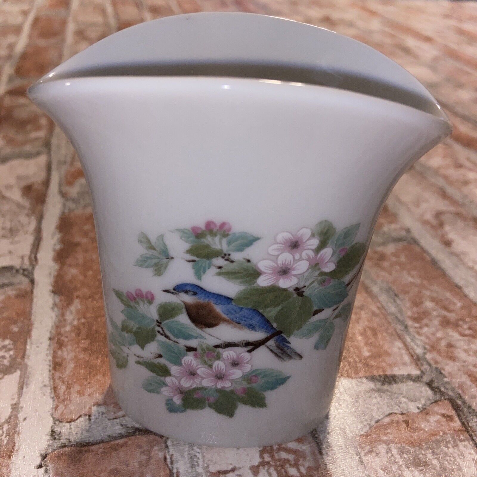 Takahashi Japan San Francisco Meadow Blue Bird Vase 4.25”