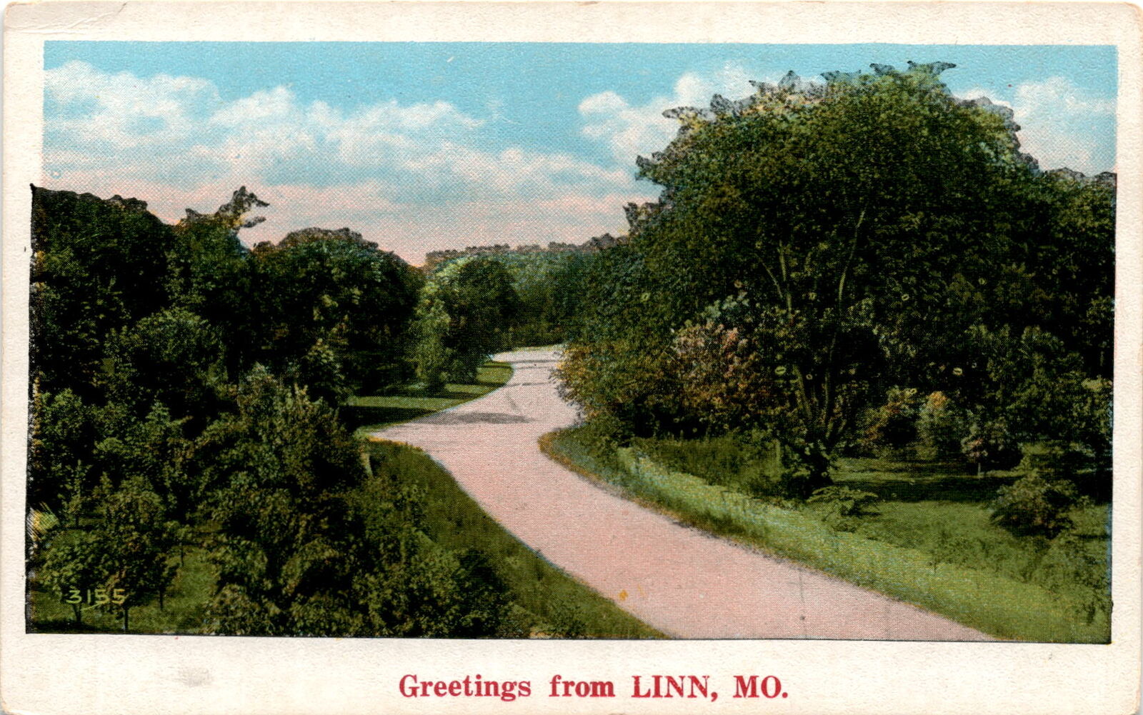 Linn, Missouri, Osage County, Lewis F. Linn, U.S. Senator,  Postcard