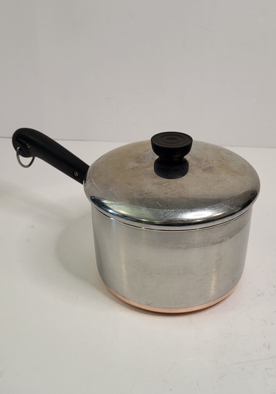 Vintage Revere Ware 3 Qt. Quart Saucepan, Pot with Lid Copper Clad Clinton IL