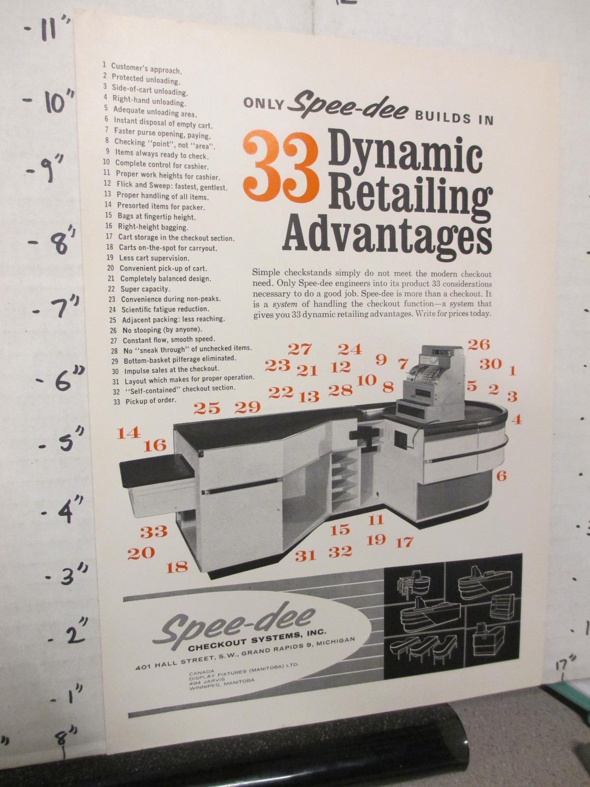 magazine ad grocery store 1962 SPEE-DEE checkout Grand Rapids MI cash register