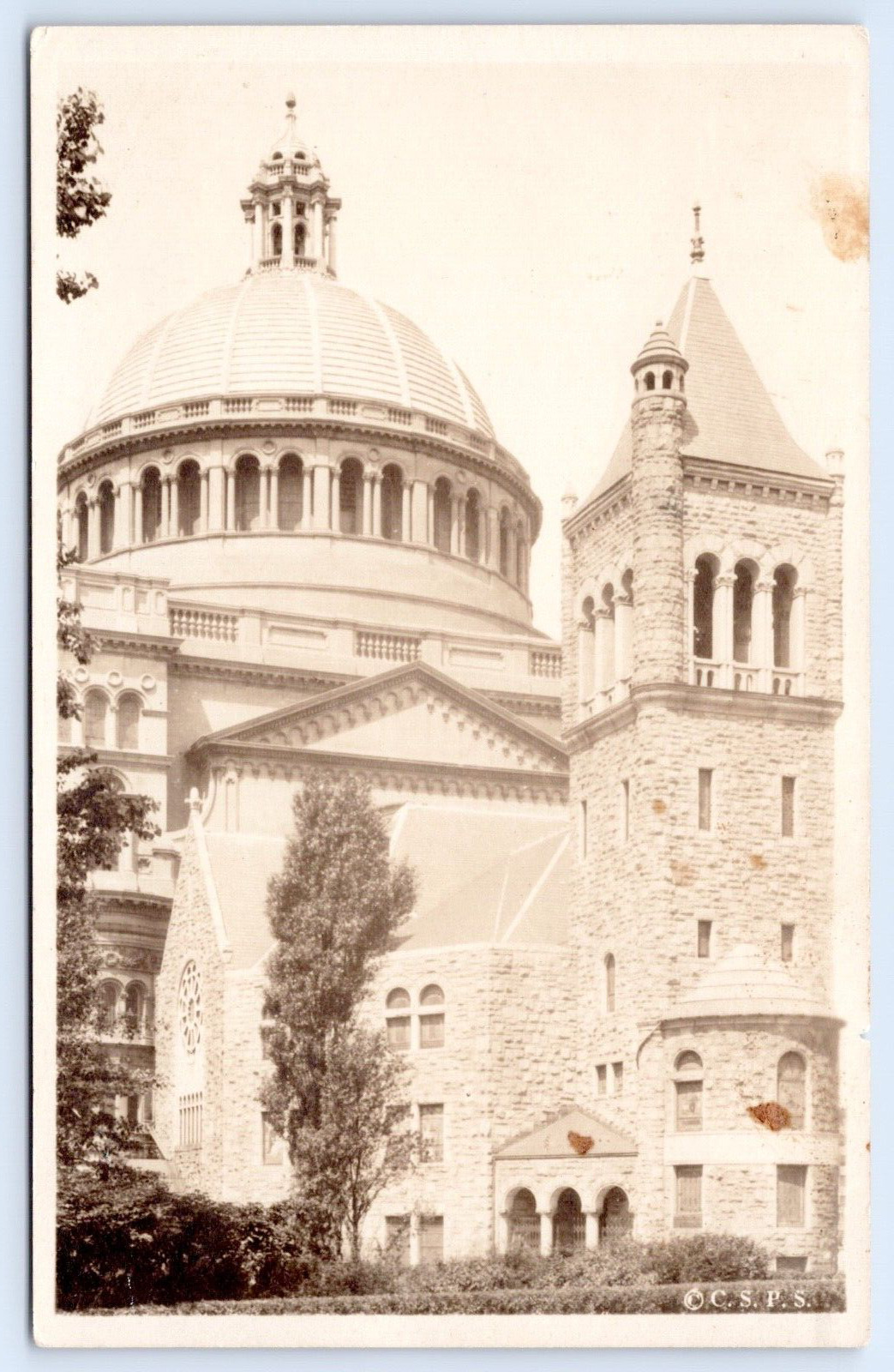 c1938 RPPC The First Church Of Christ Scientist In Boston MA Towers Vtg Postcard