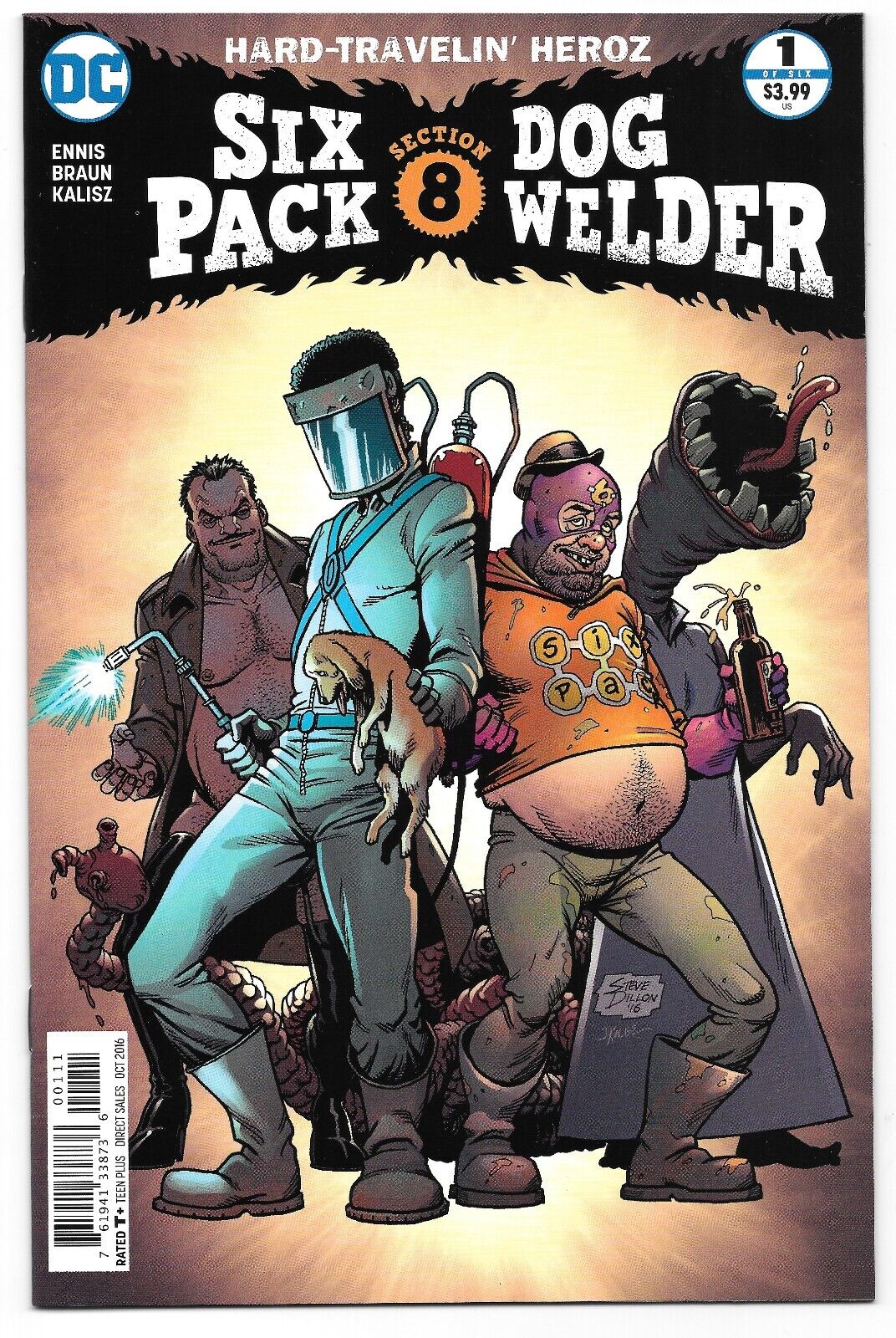 Section 8: Six Pack & Dog Welder #1 (08/2017) DC Comics Regular Cover
