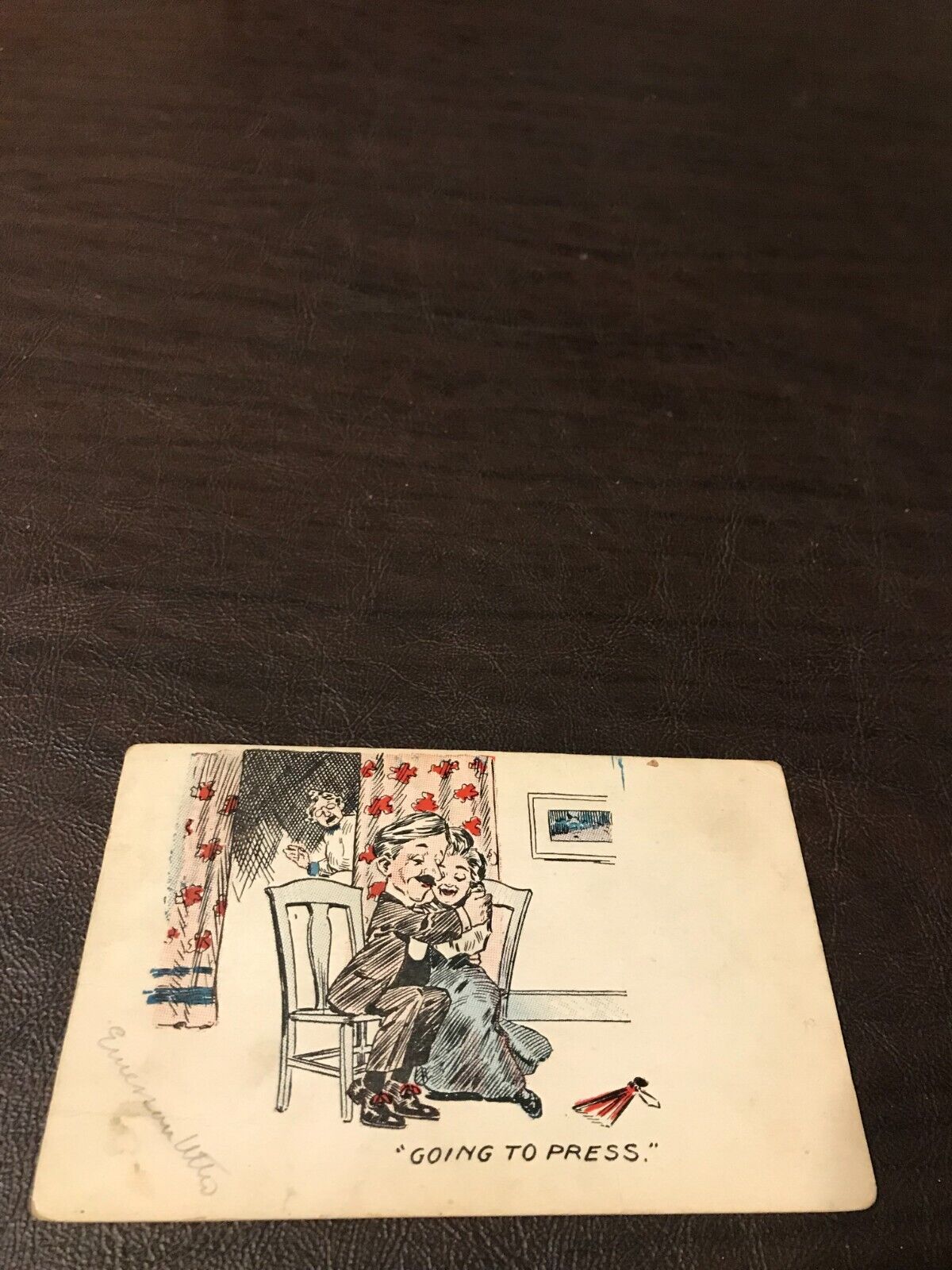 EARLY HUMOR -1907- POSTED POSTCARD - GOING TO PRESS