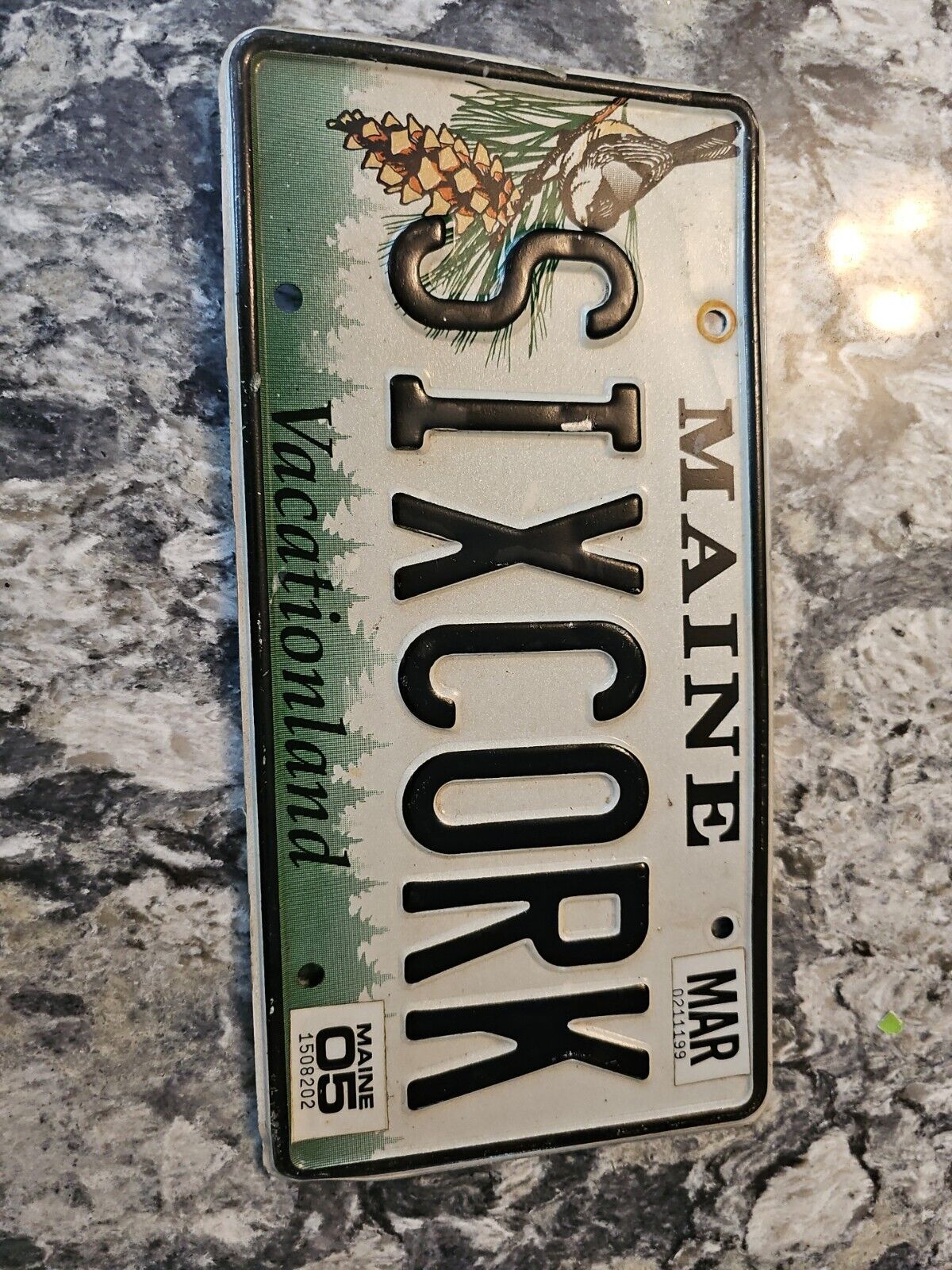 Awesome retired Maine Chickadee license plate Vanity 