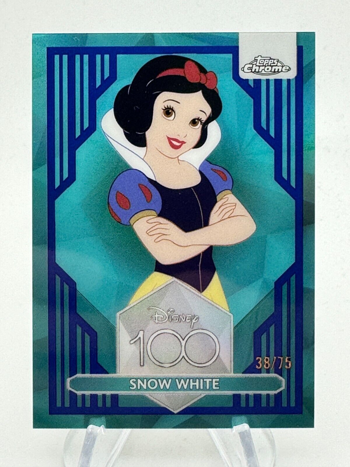 2023 Topps Chrome Disney 100 SNOW WHITE Dark Blue and Light Blue /75 #66