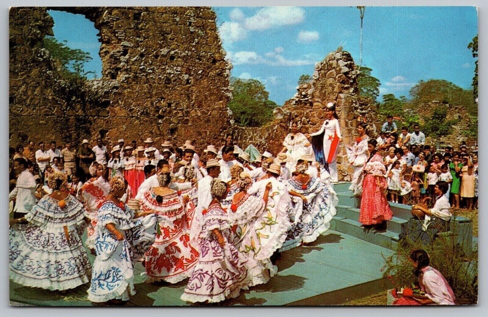 Folklore Native Music Dances Old Panama Republic Panama Postcard UNP VTG Unused