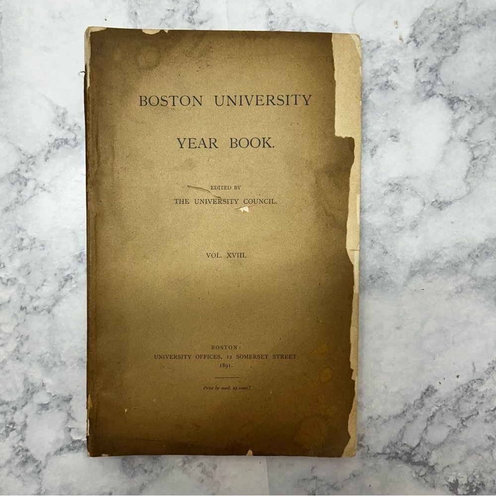 Yearbook 1891 Boston University HUB Yearbook Boston, MA ephemera collectible