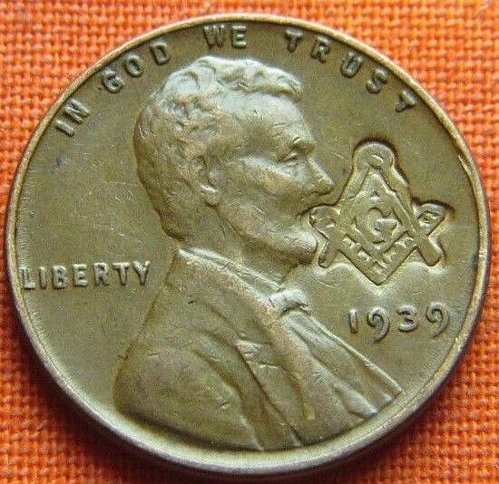 WWII 1939 OLD VINTAGE FREEMASON MASONIC COIN
