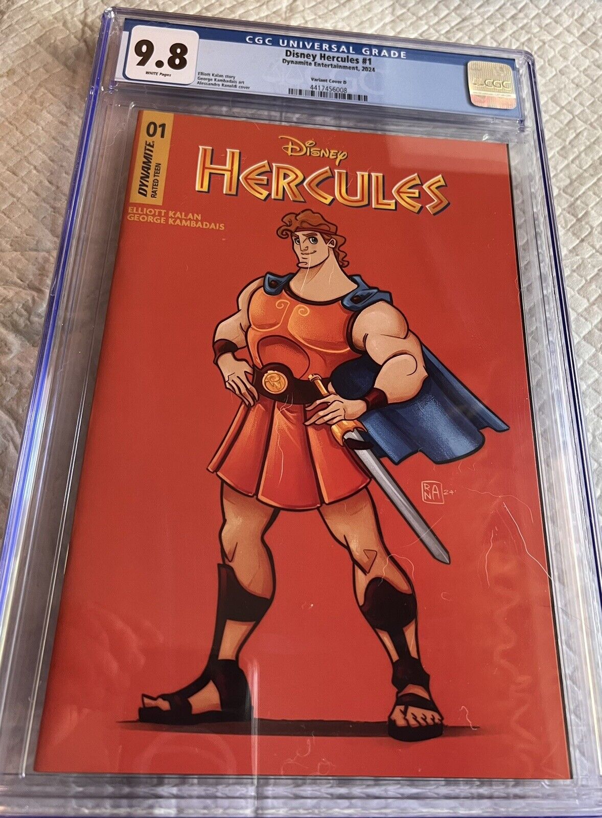 Disney Hercules #1 2024 Dynamite 1st Print Alessandro Ranaldi Variant CGC 9.8