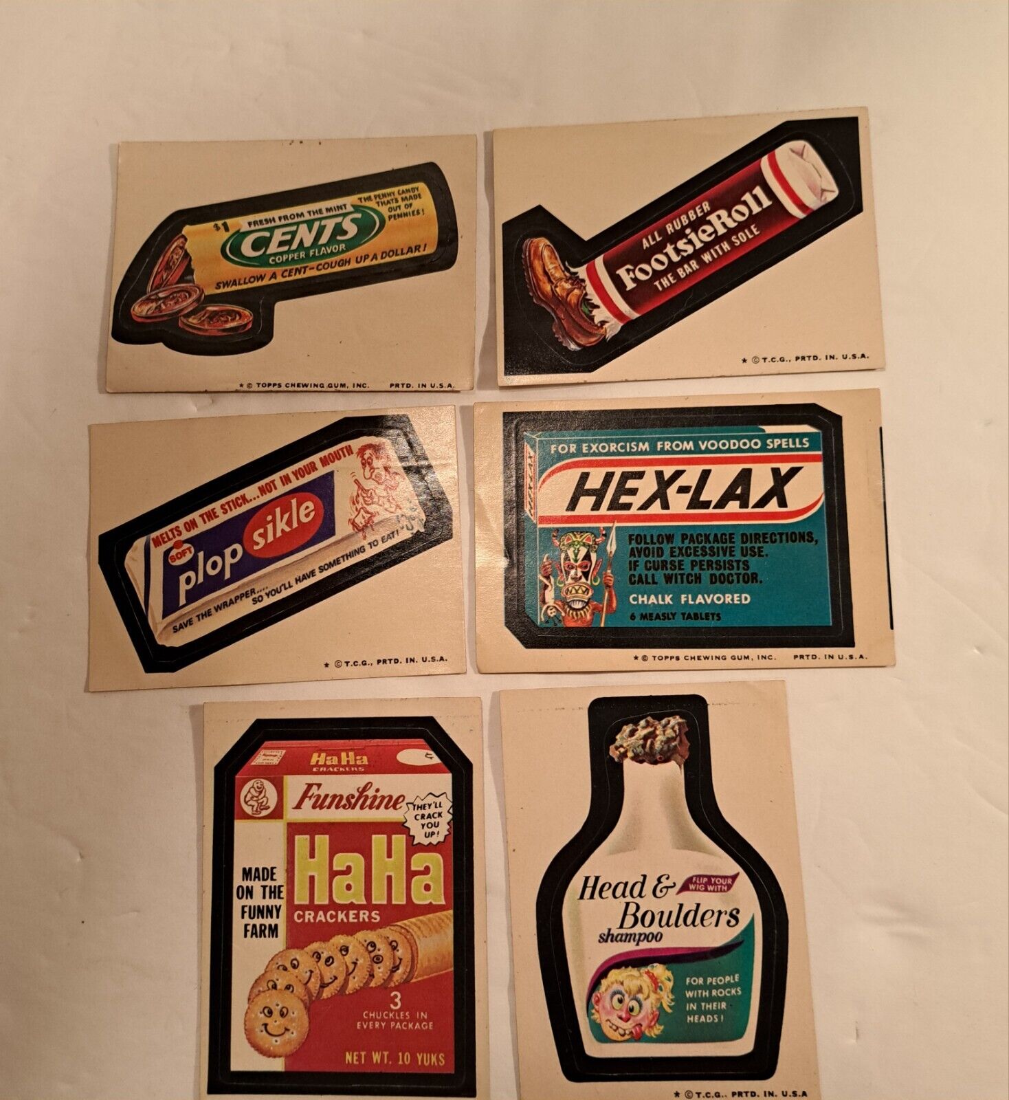 Lot of 6 Wacky Packages Mixed Lot Mixed Series
