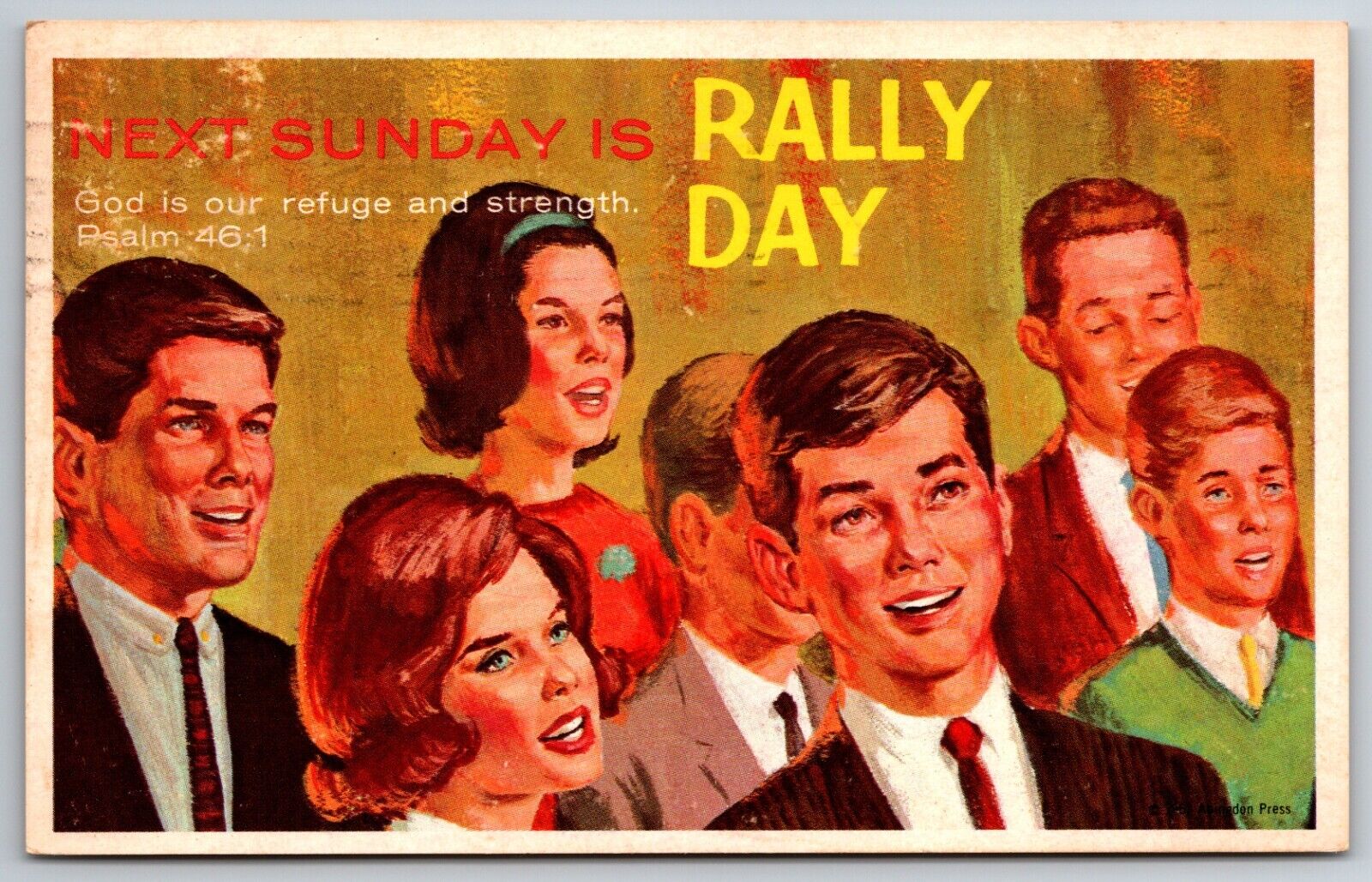 Rally Day Trinity Lutheran Sunday School 1965 Boonsboro Maryland Postcard