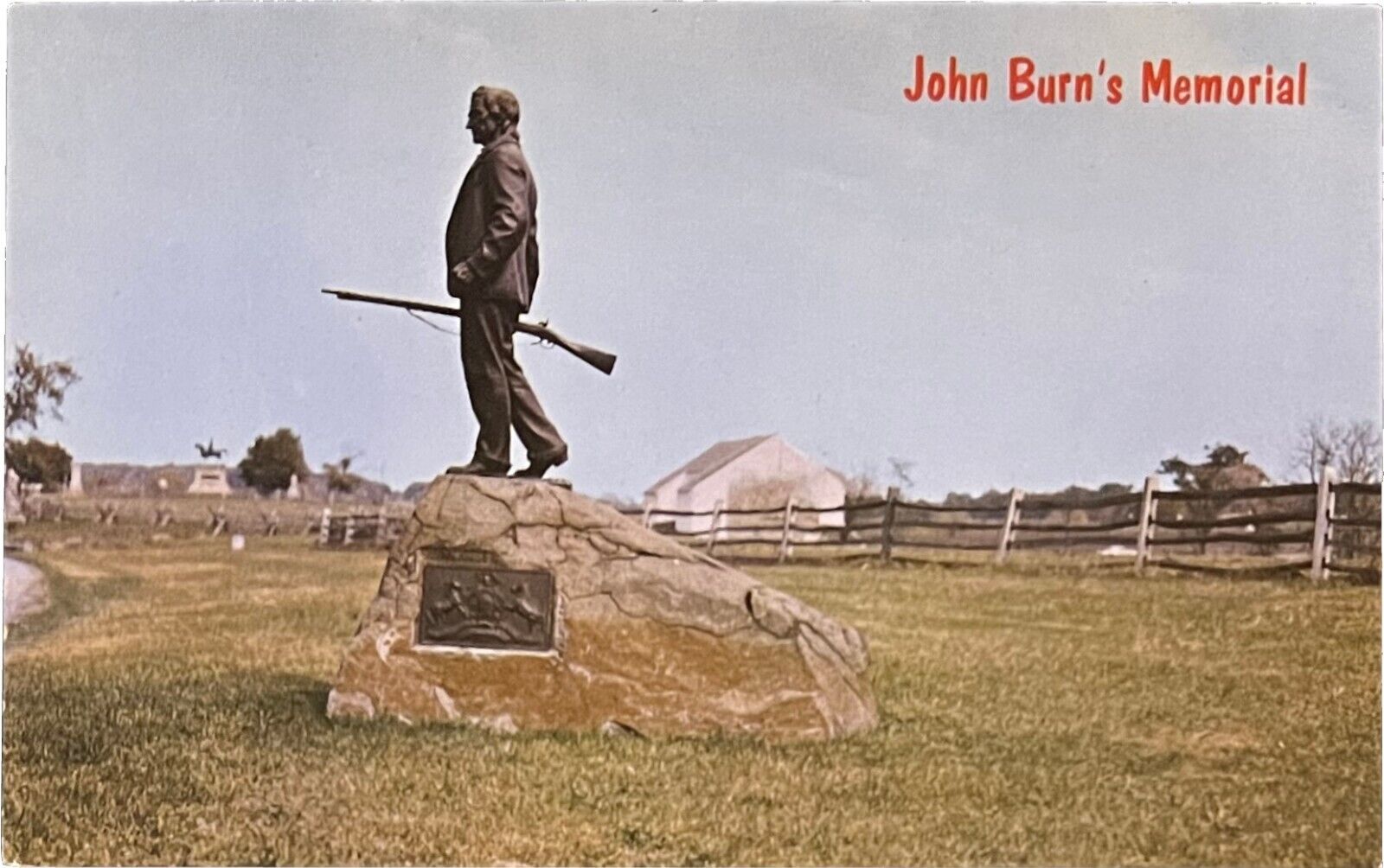 John Burn\'s Memorial, Gettysburg, Pennsylvania, vintage post card