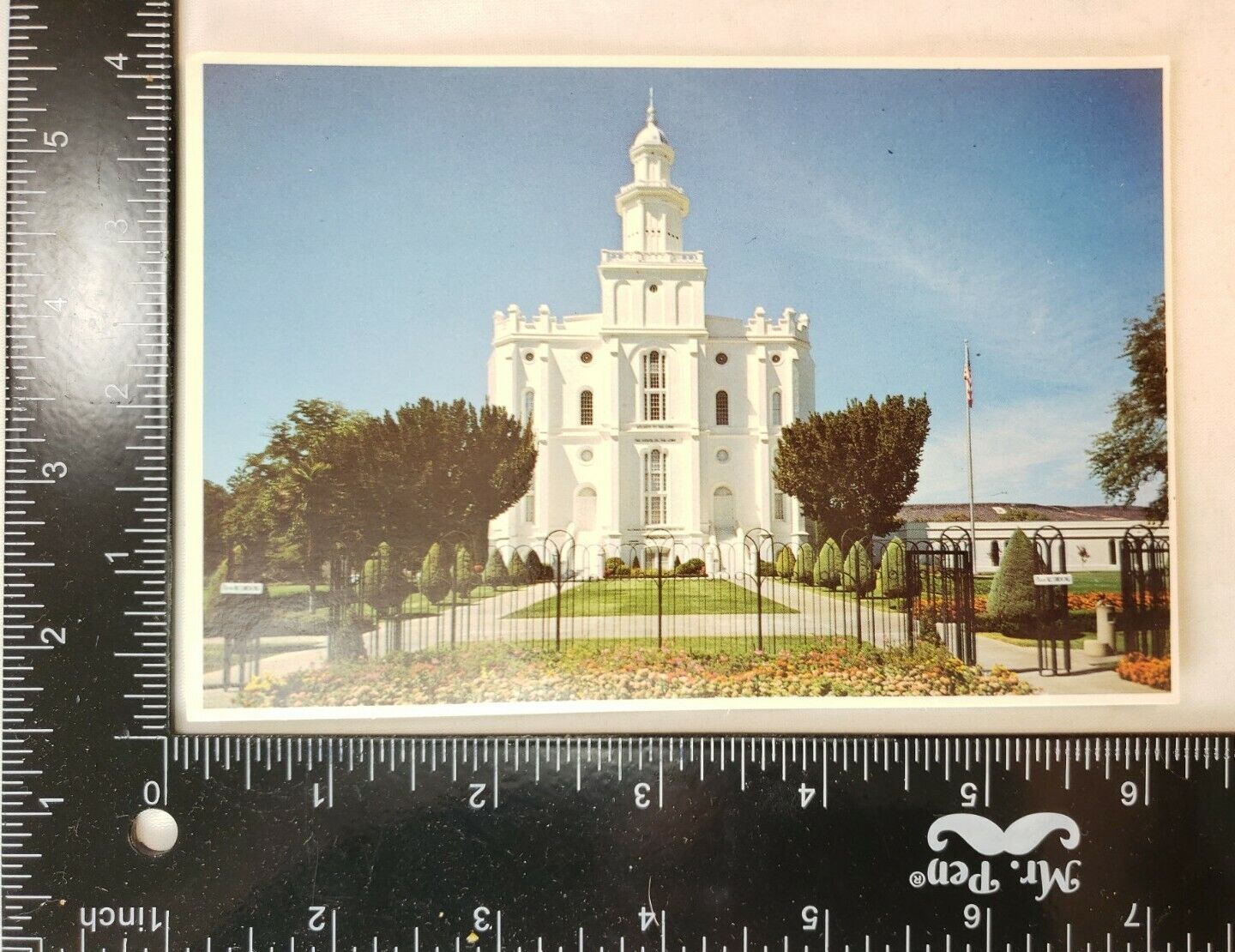 Mormon Temple, Vintage St George Utah Postcard 