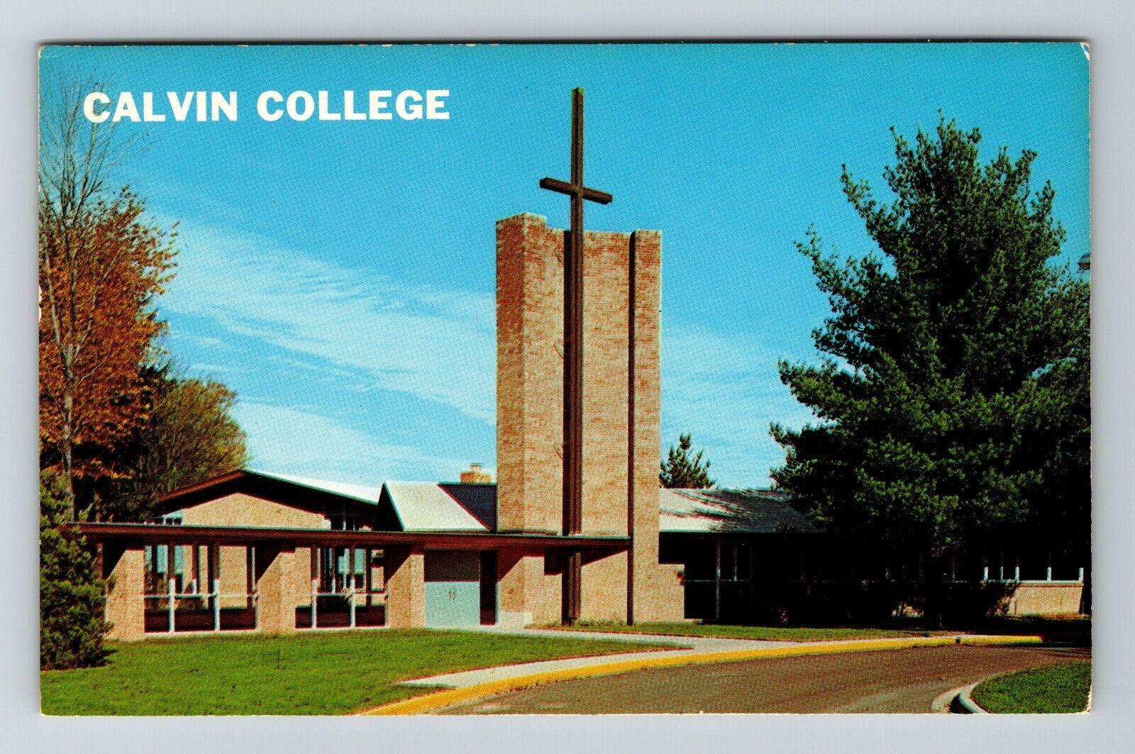 Grand Rapids MI-Michigan Calvin College And Seminary Religion Vintage Postcard