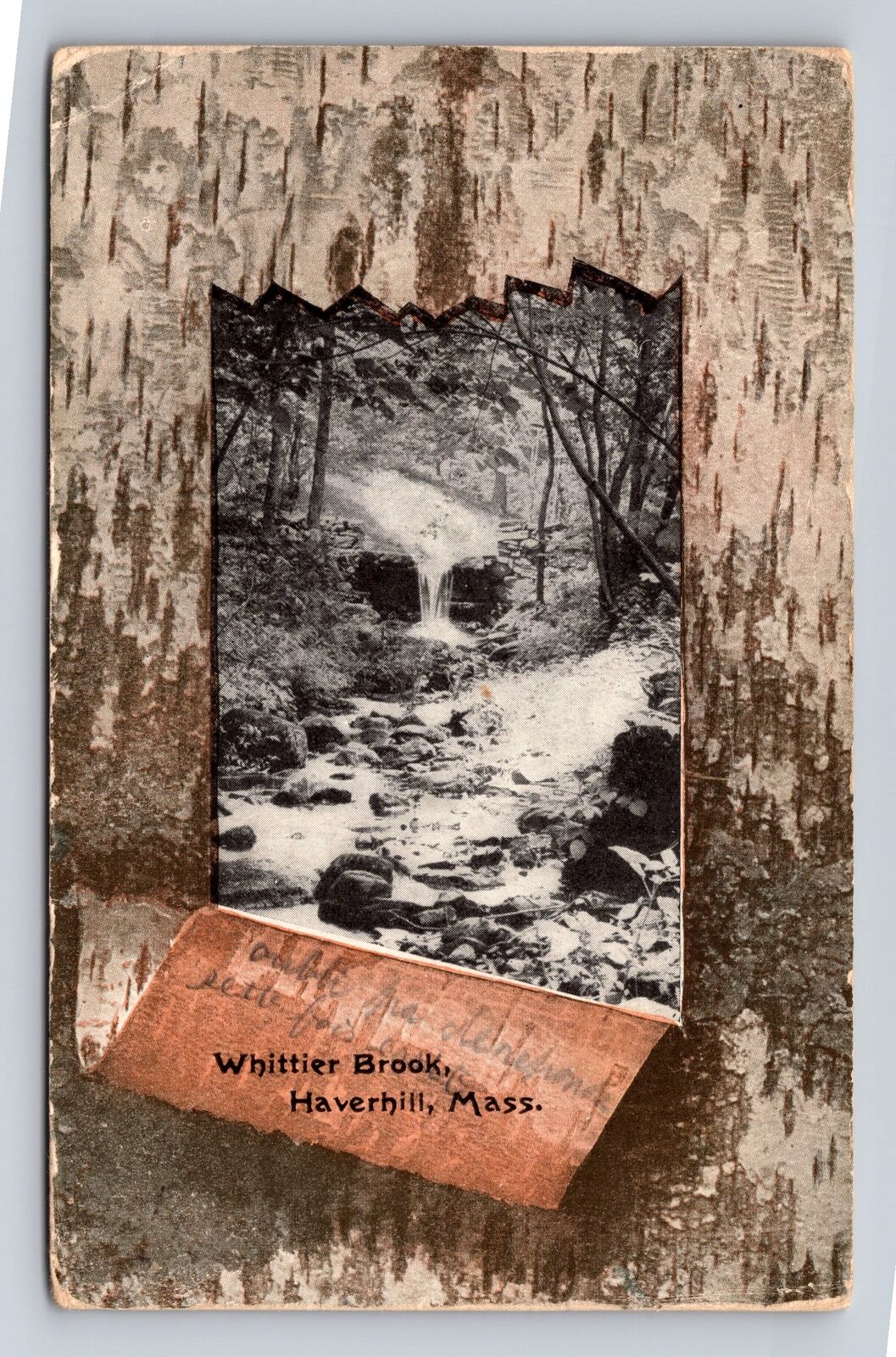 Haverhill MA-Massachusetts, Whittier Brook, Antique Vintage Souvenir Postcard
