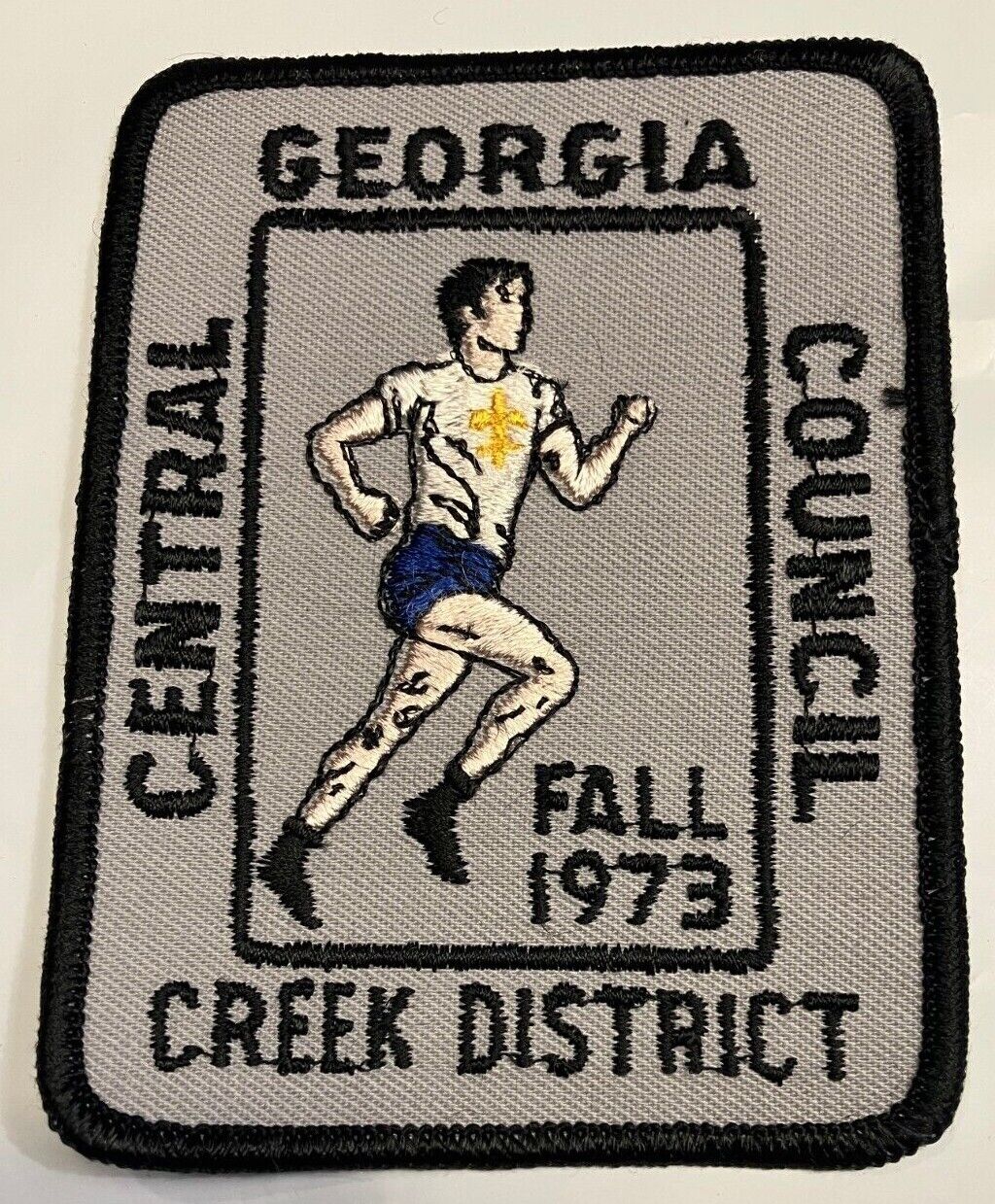 Central Georgia Council Fall 1973 Creek District Boy Scout Patch Gauze Back BSA