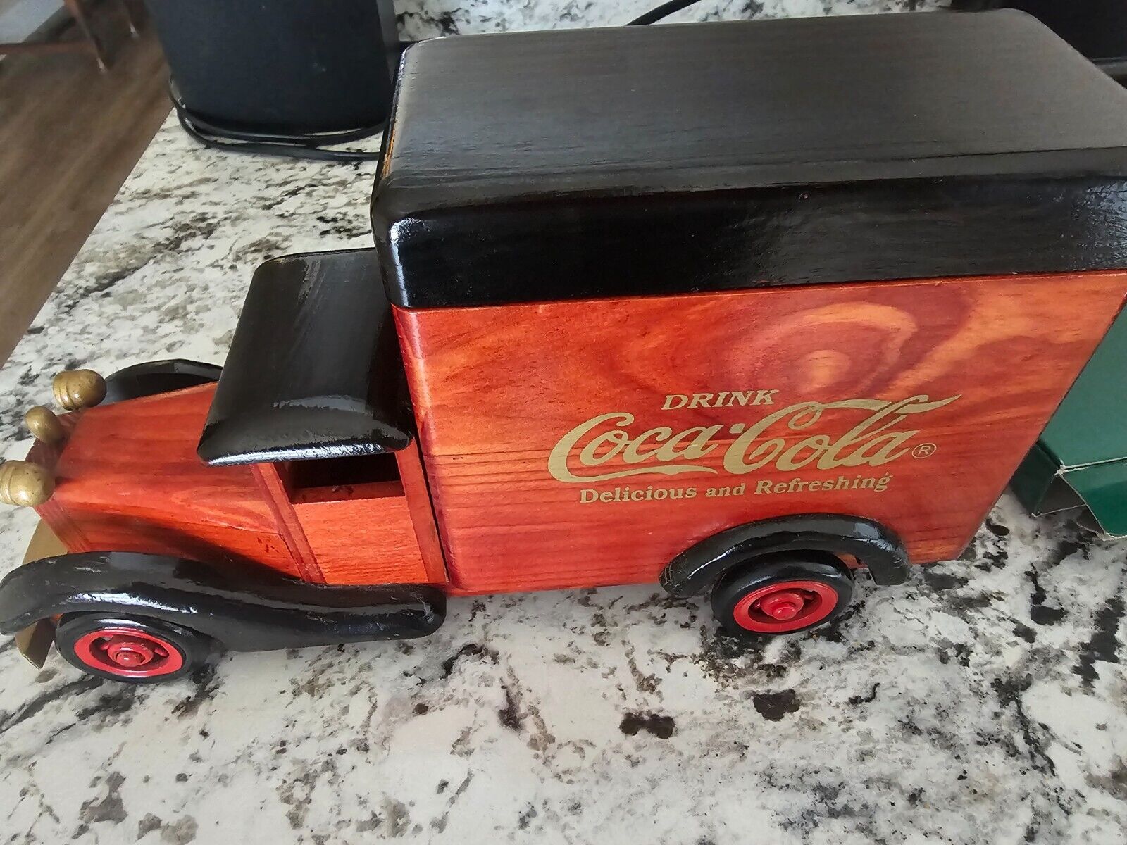 Coca Cola vintage toy truck coaster holder