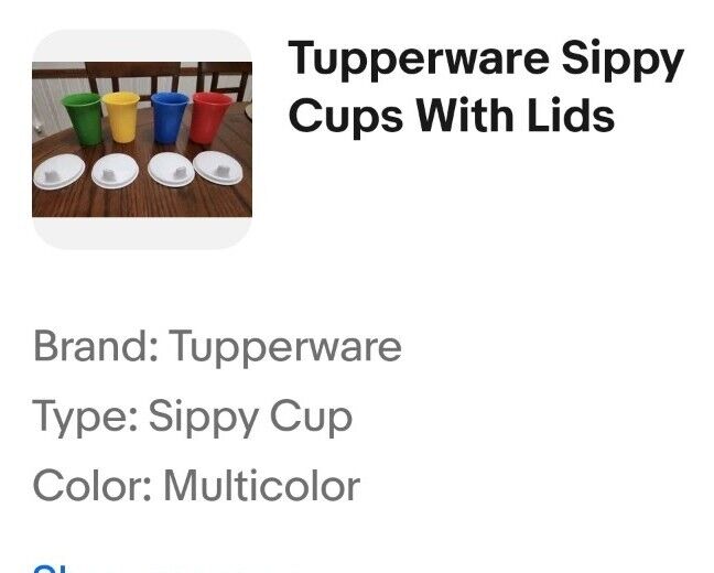 Tupperware Sippy Cups With Lids