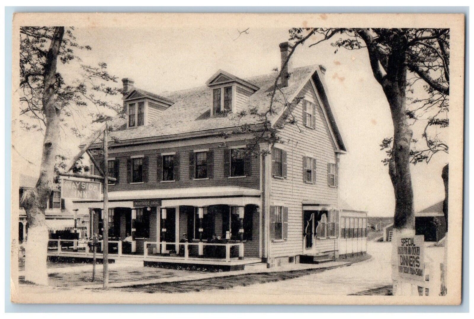 Chatham Massachusetts Postcard Wayside Inn Exterior View c1919 Vintage Antique