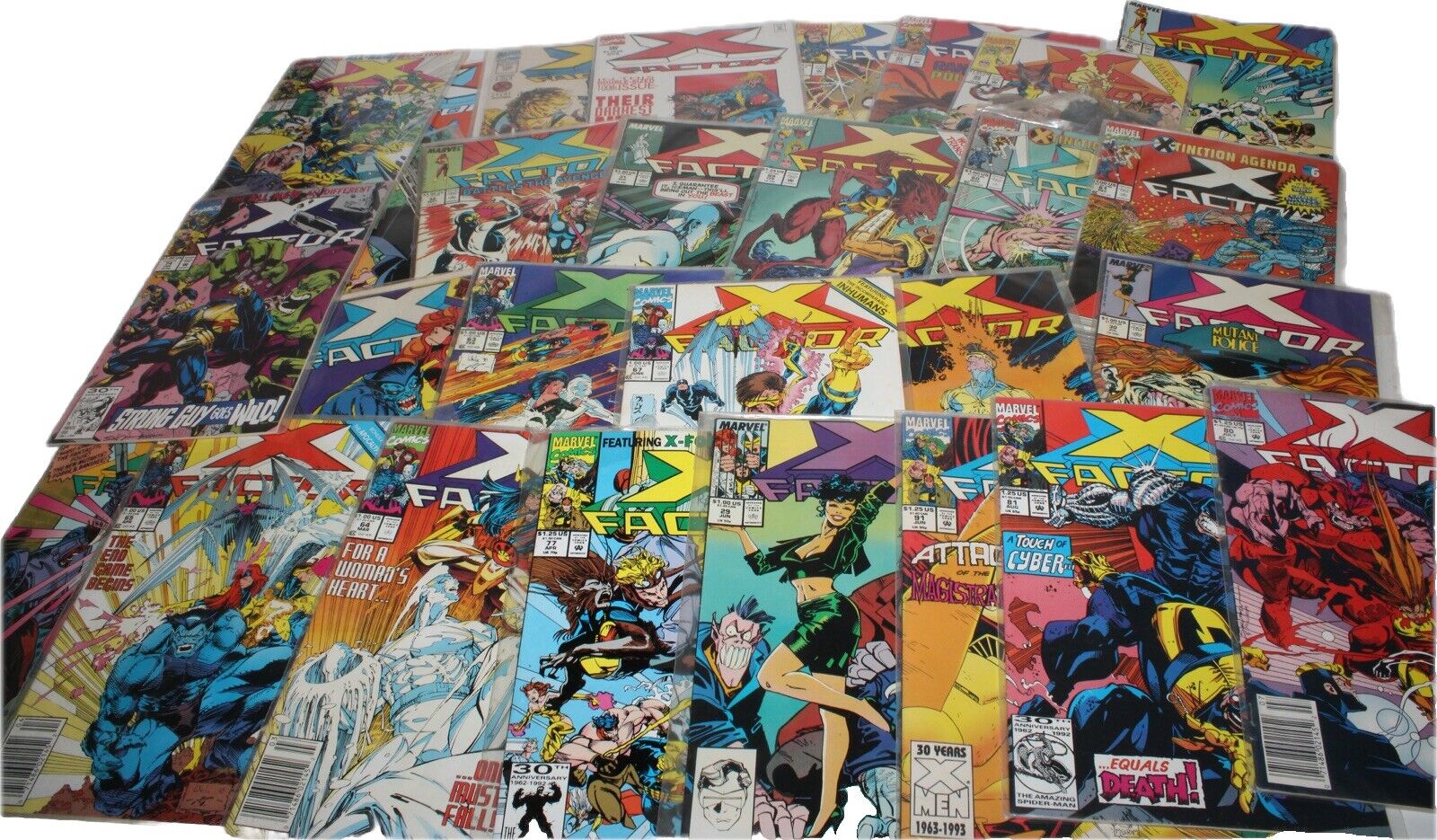 Lot Of 32 Marvel X Factor comics between 28 to 111 Fine To Very Fine Condition